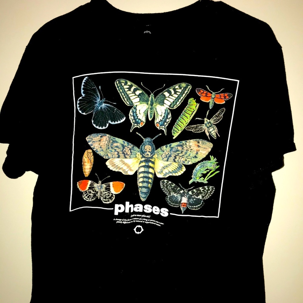 Zumiez “Phases” Black Tee Shirt